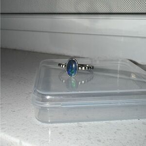 Australian Black Opal Ring